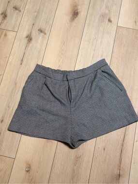 Abercrombie & Fitch Black and White Checked Bermuda Shorts